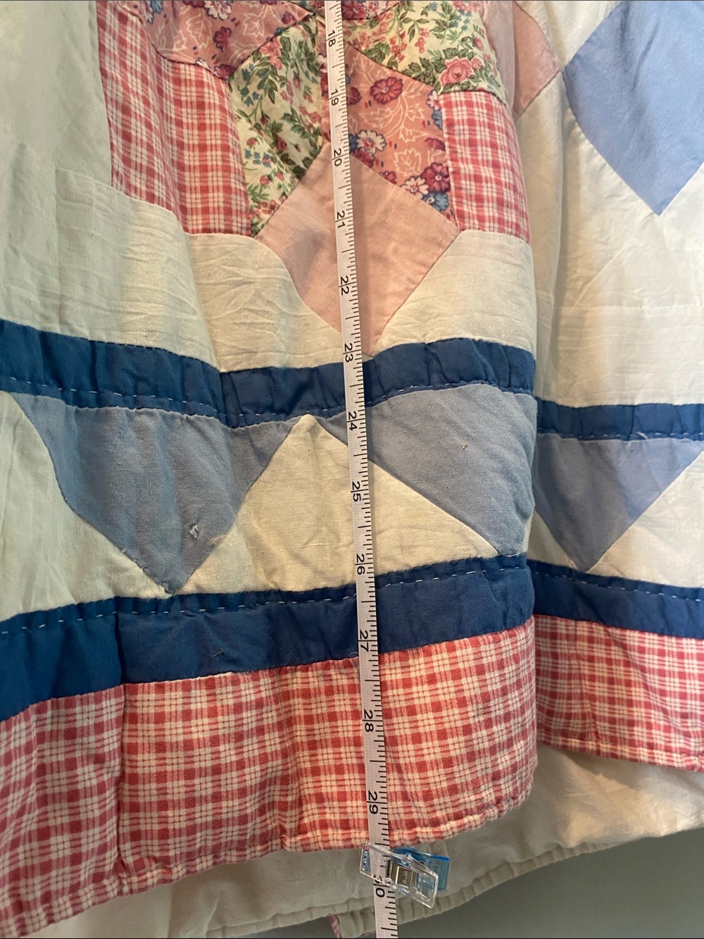 Quilted Patchwork Jacket - Pink & Blue - Picture 4 of 4
